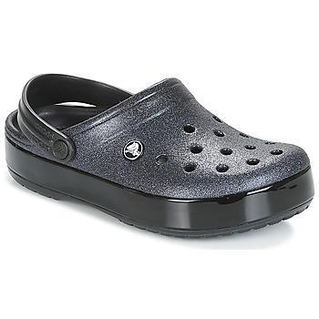 black glitter crocs