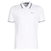 Ben Sherman CLAIC TIPPED PIQUE POLO men's Polo shirt in White Ben Sherman CLAIC TIPPED PIQUE POLO men's Polo shirt in White