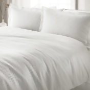 Waffle Bedding Set White Waffle Bedding Set White