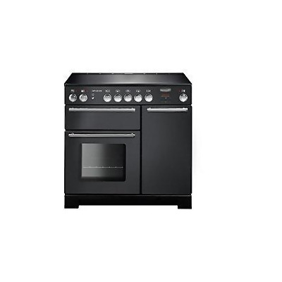 Chrome Black Electric Induction Range rangemaster infusion 90 induction range cooker slate with chrome trim from wickes at shop com uk