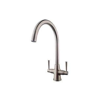 Wickes Toba Monobloc Kitchen Sink Mixer Tap Brushed Nickel