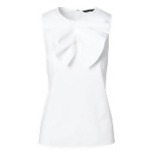 Banana Republic Pleated Bow Top - White Banana Republic Pleated Bow Top - White