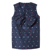 Banana Republic Pleated Bow Top - Navy Banana Republic Pleated Bow Top - Navy