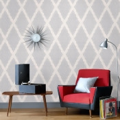 Graham & Brown Wallpaper - Jewel White. Graham & Brown Wallpaper - Jewel White.