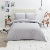 Sainsbury's Home Cool Cotton Soft Grey Bedding Set - Double Sainsbury's Home Cool Cotton Soft Grey Bedding Set - Double
