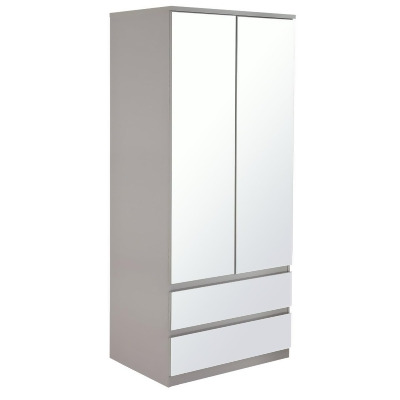 Argos Home Jenson Gloss 2 Dr 2 Drw Mirrored Wardrobe Grey From