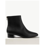 M&S Collection Leather Block Heel Ankle Boots M&S Collection Leather Block Heel Ankle Boots