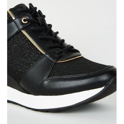 black wedge trainers uk