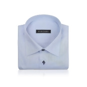 Forzieri Designer Dress Shirts, Blue Twill Dress Shirt Forzieri Designer Dress Shirts, Blue Twill Dress Shirt
