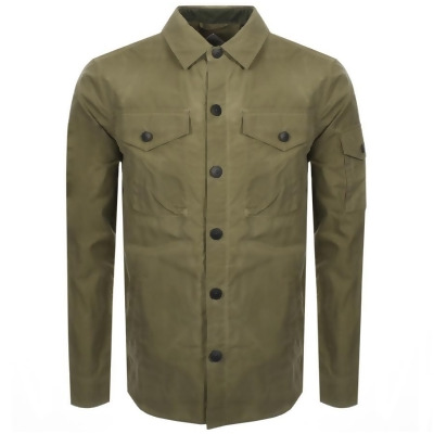 barbour overshirt green