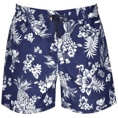 ralph lauren navy swim shorts