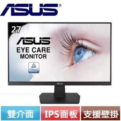 ASUS華碩 27型 VA27EHE 超低藍光護眼IPS電競螢幕 