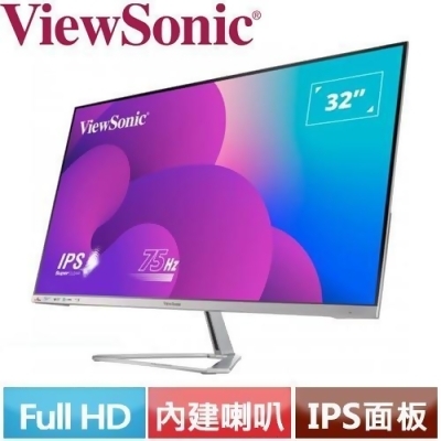 ViewSonic優派 32型 VX3276-MHD-3 無邊框美型螢幕 