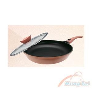 CLARE鑄造玫瑰粉不沾平底鍋 33cm 