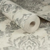 Graham & Brown Boutique Cream & silver Wallpaper Graham & Brown Boutique Cream & silver Wallpaper
