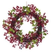50cm 0.5m Green & red Ivy & berry Wreath 50cm 0.5m Green & red Ivy & berry Wreath