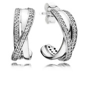 Pandora Entwined Half Hoop Earrings 290730CZ Pandora Entwined Half Hoop Earrings 290730CZ