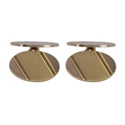Pre-Owned 9ct Yellow Gold Oval Chain Cufflinks 4119430 Pre-Owned 9ct Yellow Gold Oval Chain Cufflinks 4119430