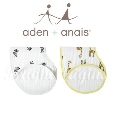 美國Aden+Anais 打嗝巾(2入裝) 叢林動物款7026 