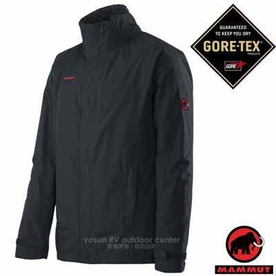【瑞士 MAMMUT 長毛象】男 Ayako GORE-TEX 頂級專業防風防水透氣兩件式外套/四季型風雨衣(內層:化纖保暖夾克).適登山.旅遊/14040-0001 黑 