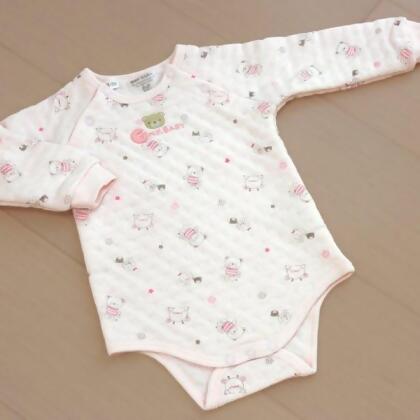 GMP BABY 粉彩夾棉純棉連身衣-粉1件