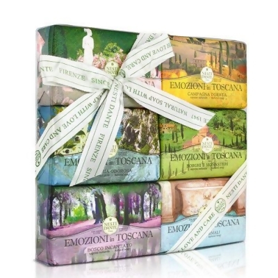 Nesti Dante 義大利手工皂-托斯卡尼 風情畫禮盒(150g×6入)-送品牌紙袋隨機款 