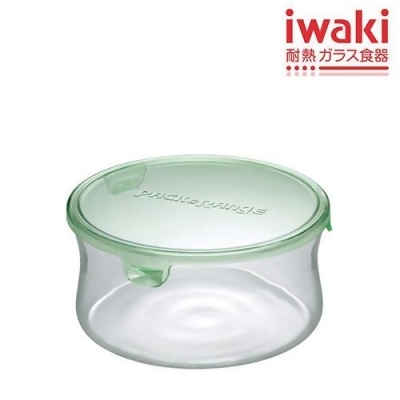 【iwaki】玻璃微波罐 840ml(圓型綠) 