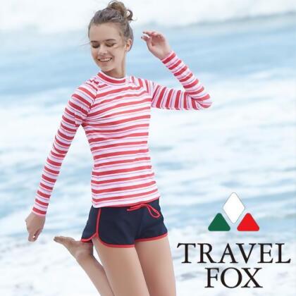 【旅狐TRAVEL FOX】大女衝浪裝三件式泳衣C18705 