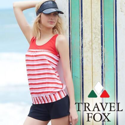 【旅狐TRAVEL FOX】大女長版三件式泳衣C18706 
