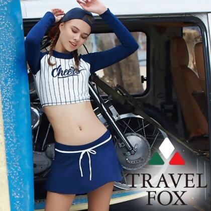 【旅狐TRAVEL FOX】大女短版衝浪裝三件式泳衣c18711 