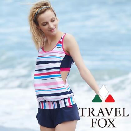【旅狐TRAVEL FOX】 大女長版三件式泳衣 c18719 