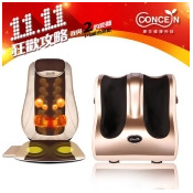 (雙11獨家)【Concern康生】極致奢華6D溫熱按摩腳機-香檳金+6D閃耀輕盈溫熱揉槌按摩椅墊/ (雙11獨家)【Concern康生】極致奢華6D溫熱按摩腳機-香檳金+6D閃耀輕盈溫熱揉槌按摩椅墊
