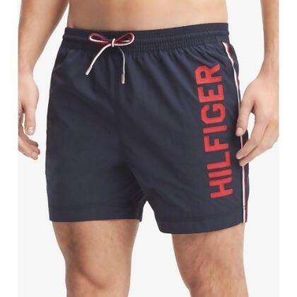 【Tommy Hilfiger】2018男經典大標誌Logo深藍色海灘泳褲【預購】 