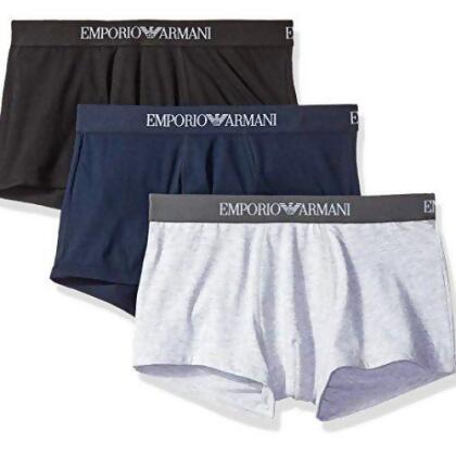 【EMPORIO ARMANI】2019時尚黑藏青灰四角內著混搭3件組【預購】 
