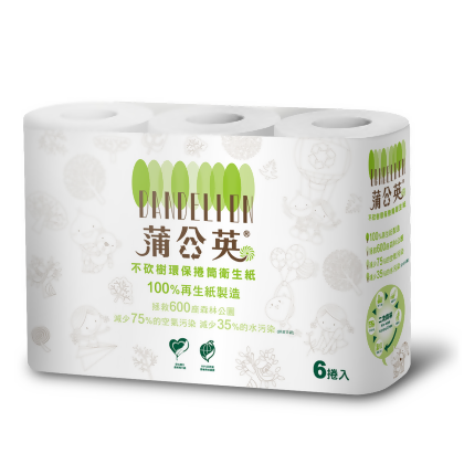 《蒲公英》環保小捲筒衛生紙(270組*6捲*16串)/箱 