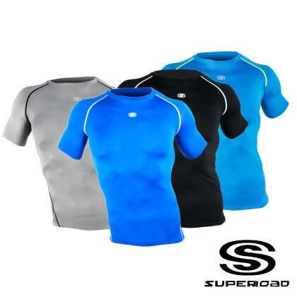 (美安獨家)【SUPEROAD SPORTS】Muscle Support專業機能運動短袖緊身衣(四色任選) 
