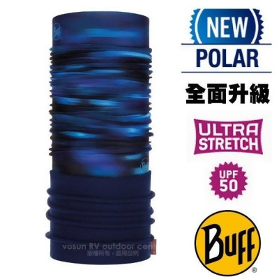 【西班牙 BUFF】超彈性 Polar保暖魔術頭巾 Plus(上層吸溼排汗+下層柔軟刷毛)/120898 迷幻藍海 