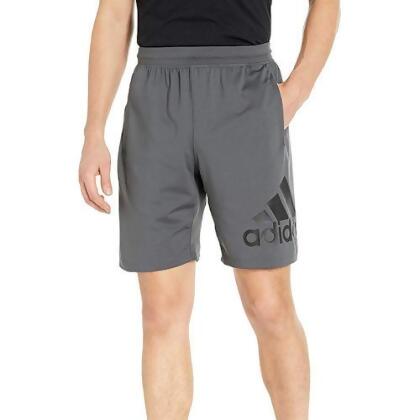 【Adidas】2020男時尚Clima大標灰色運動短褲【預購】 