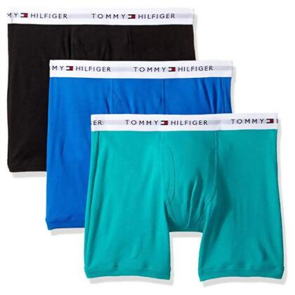 【Tommy Hilfiger】2020男時尚黑藍綠色混搭四角修飾內著3件組【預購】 