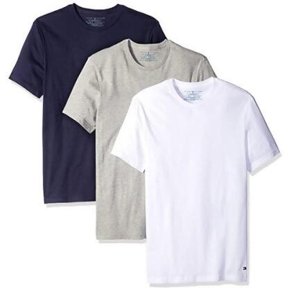 【Tommy Hilfiger】2020男時尚寶藍灰白色圓領短袖內衣混搭3件組【預購】 