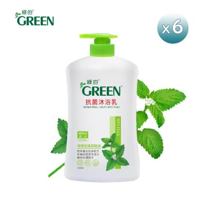 綠的GREEN 抗菌沐浴乳-檸檬香蜂草精油1000ml*6入組 