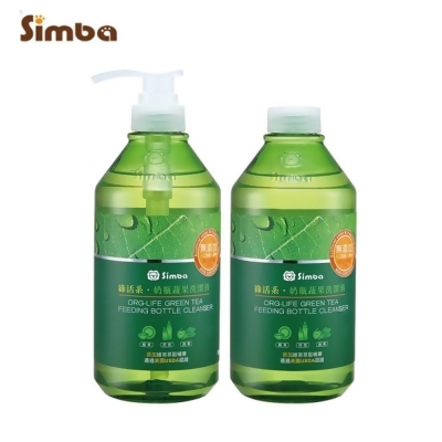 小獅王辛巴 Simba 綠活系奶瓶蔬果洗潔液(1罐+1補充罐) 