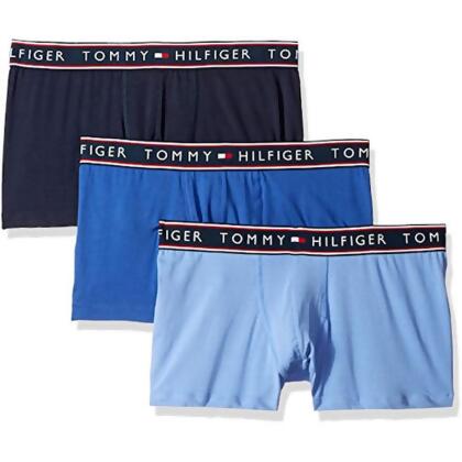 Tommy Hilfiger 2020男時尚藍色系混搭四角內著3件組 