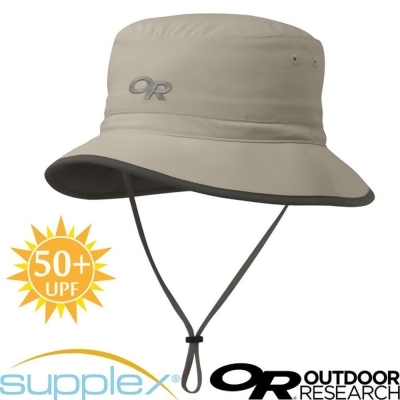 【美國 Outdoor Research】OR 超輕防曬抗UV透氣可調可收折中盤帽子(UPF 50+.附帽繩)登山健行_243471 卡其 