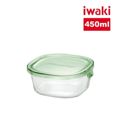 【iwaki】日本耐熱玻璃微波保鮮盒-450ml 