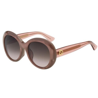 GUCCI- 復古圓框 太陽眼鏡 (粉膚色) 