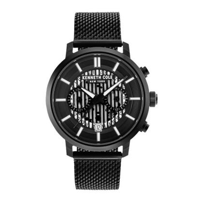 Kenneth Cole 紐約時尚冷都騎士腕錶-黑-KC50572003 