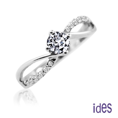 ides愛蒂思鑽石 精選30分E/VS1八心八箭完美車工鑽石戒指/求婚結婚戒 