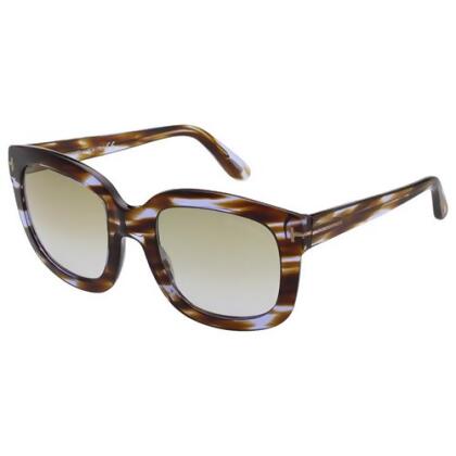 TOM FORD 大方框 太陽眼鏡-琥珀紋+紫色-TOM279-47Z 