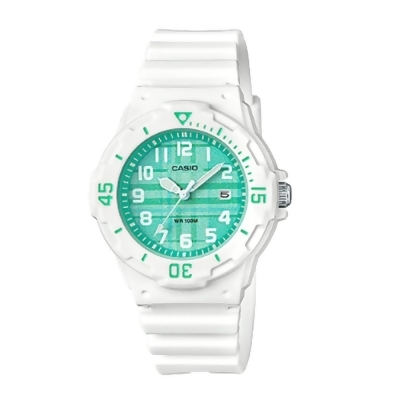 CASIO 卡西歐 小巧指針錶 橡膠錶帶 薄荷綠 防水100米(LRW-200H-3C) 